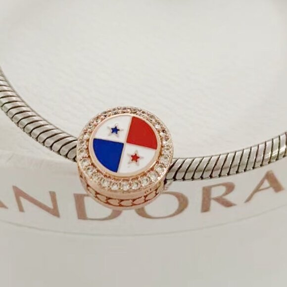 Pandora Panama Flag pendant Rose Gold-Plated - Picture 1 of 4
